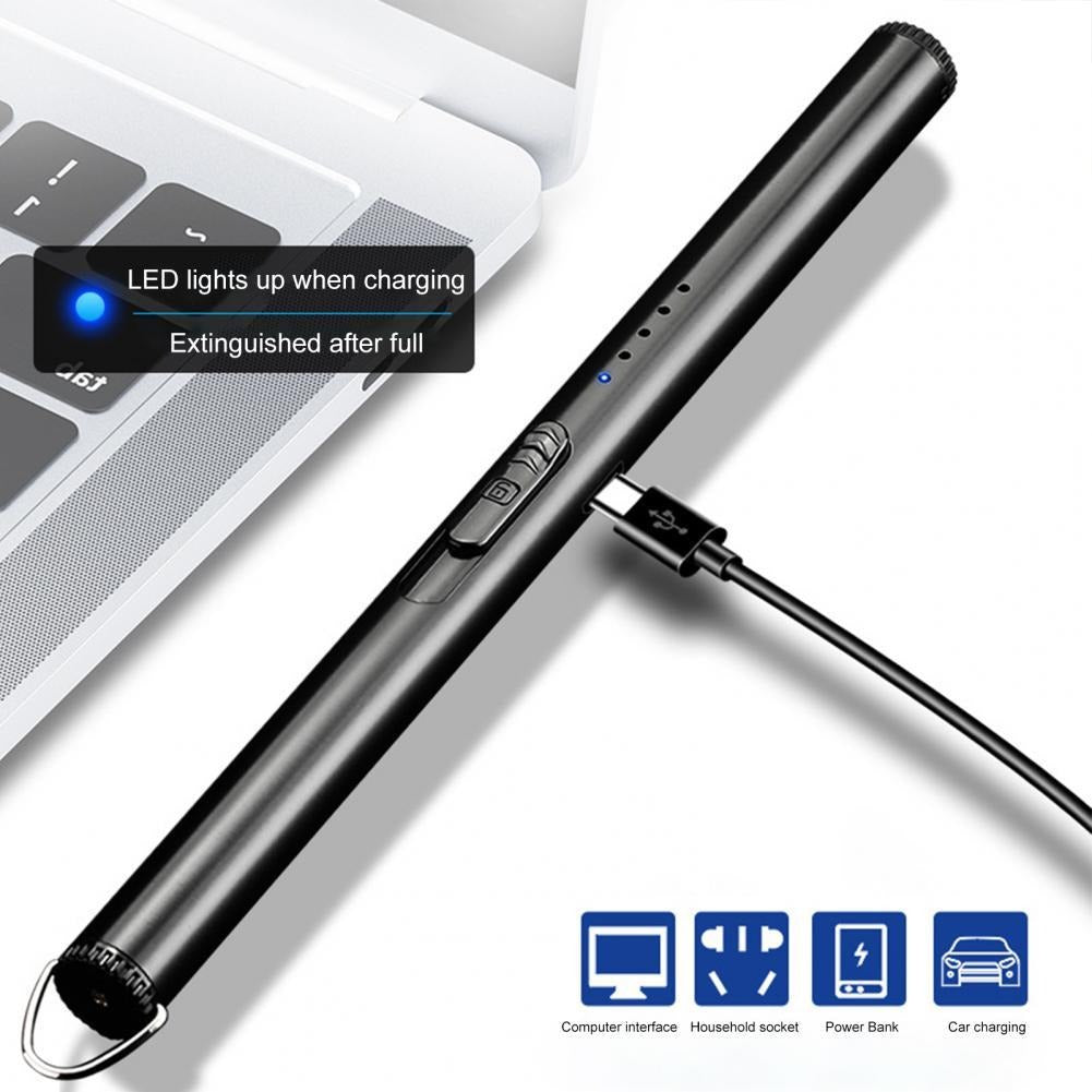 Electric Arc Gas Stove Lighter Kitchen Lighter , USB Rechargeable Lighter