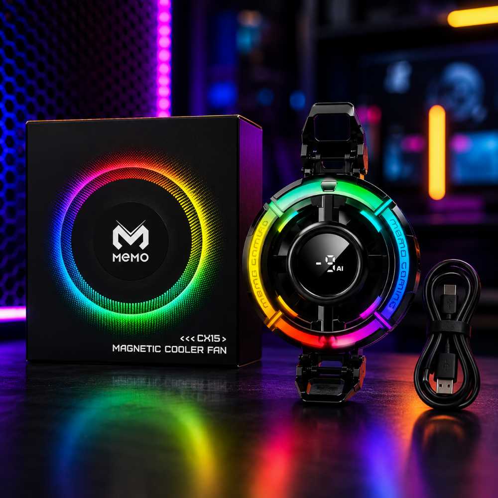 MEMO CX15 Magnetic Mobile Phone Cooler RGB Gaming Cooling Fan