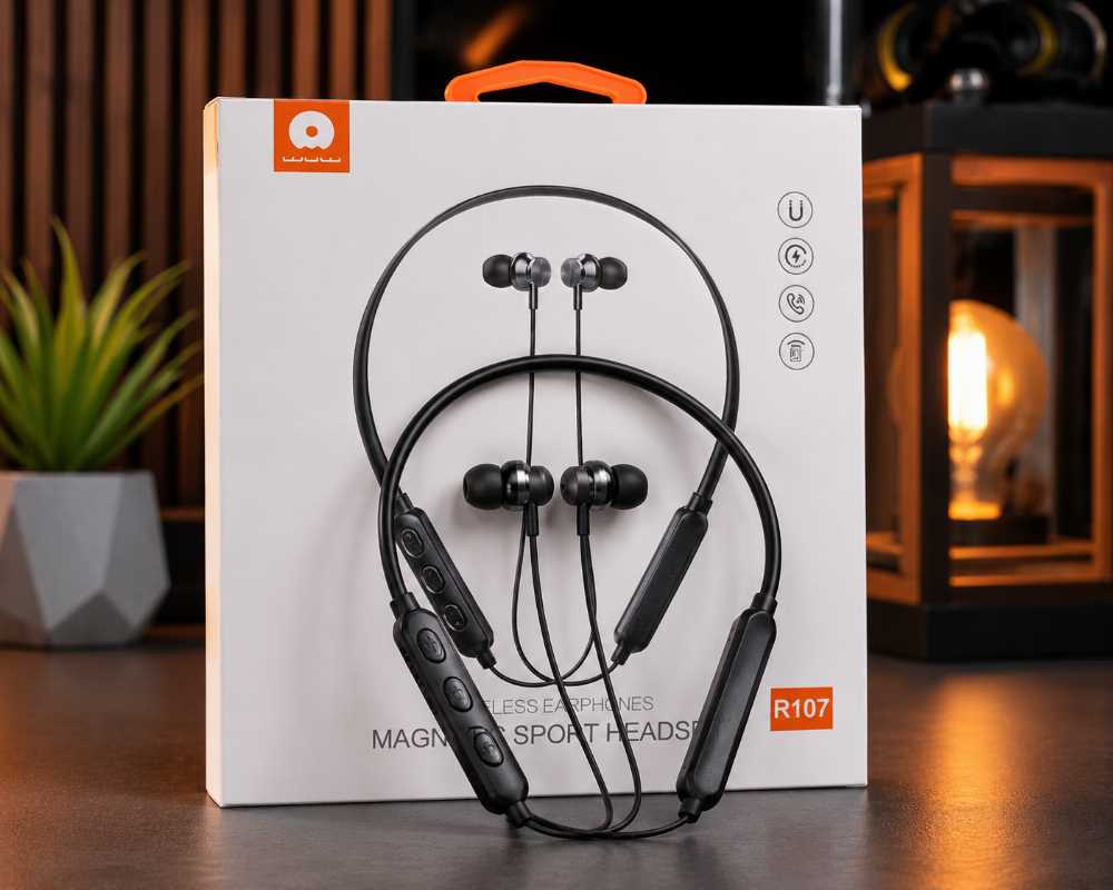 WUW R107 Magnetic Sport Headset Wireless Bluetooth Earphones